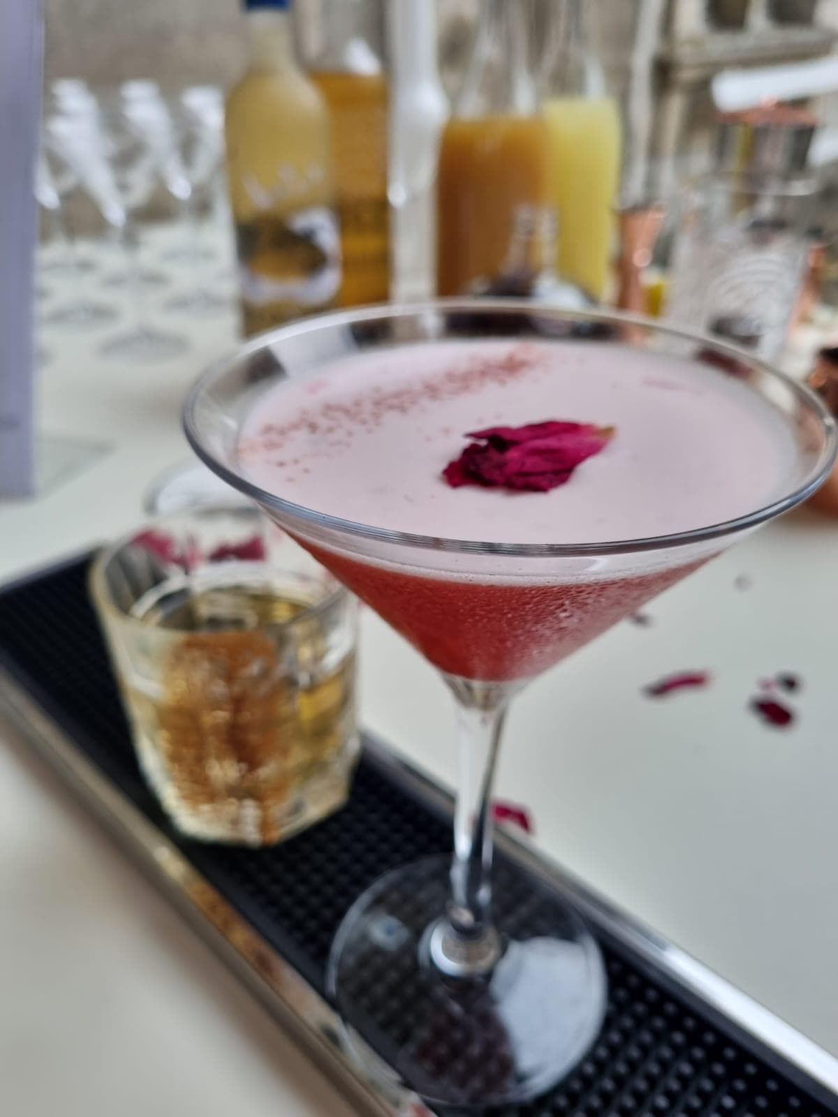 Cocktail fruité servi lors d'une prestation